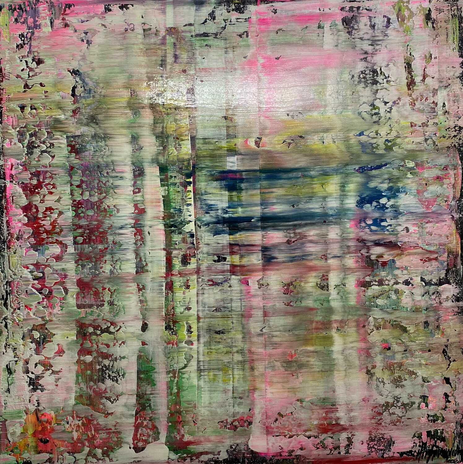 Abstract N°1928 Parscha Mirghawameddin Original painting for sale