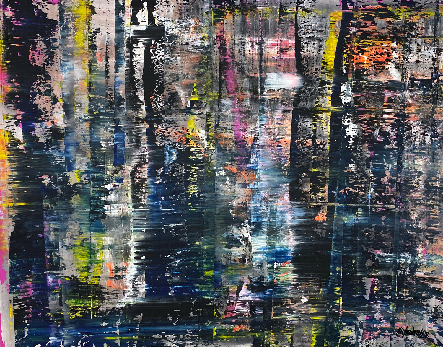 abstract N°1975 Parscha Mirghawameddin Original painting for sale