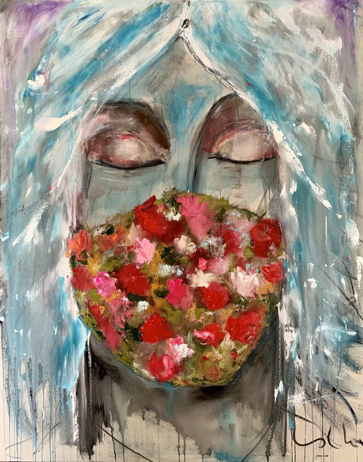 Narrativa humana I Esther Tenedor Original painting for sale