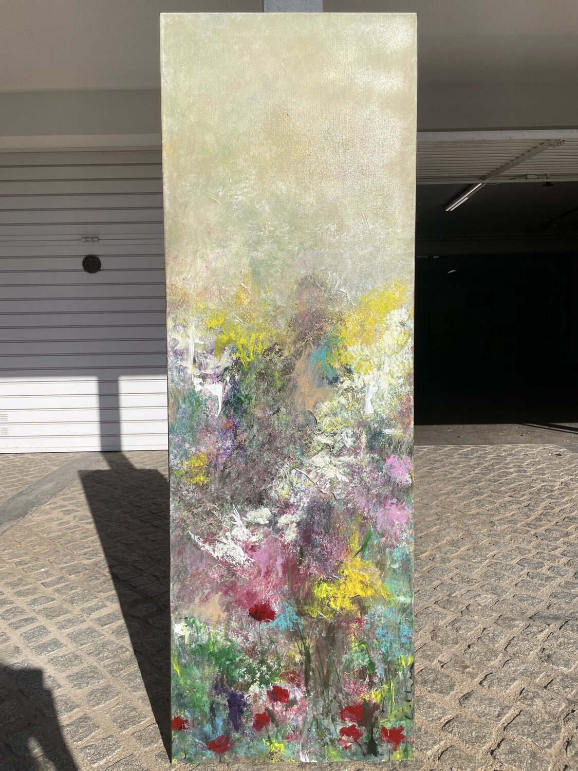 Tierra de Amapolas I Esther Tenedor Original painting for sale