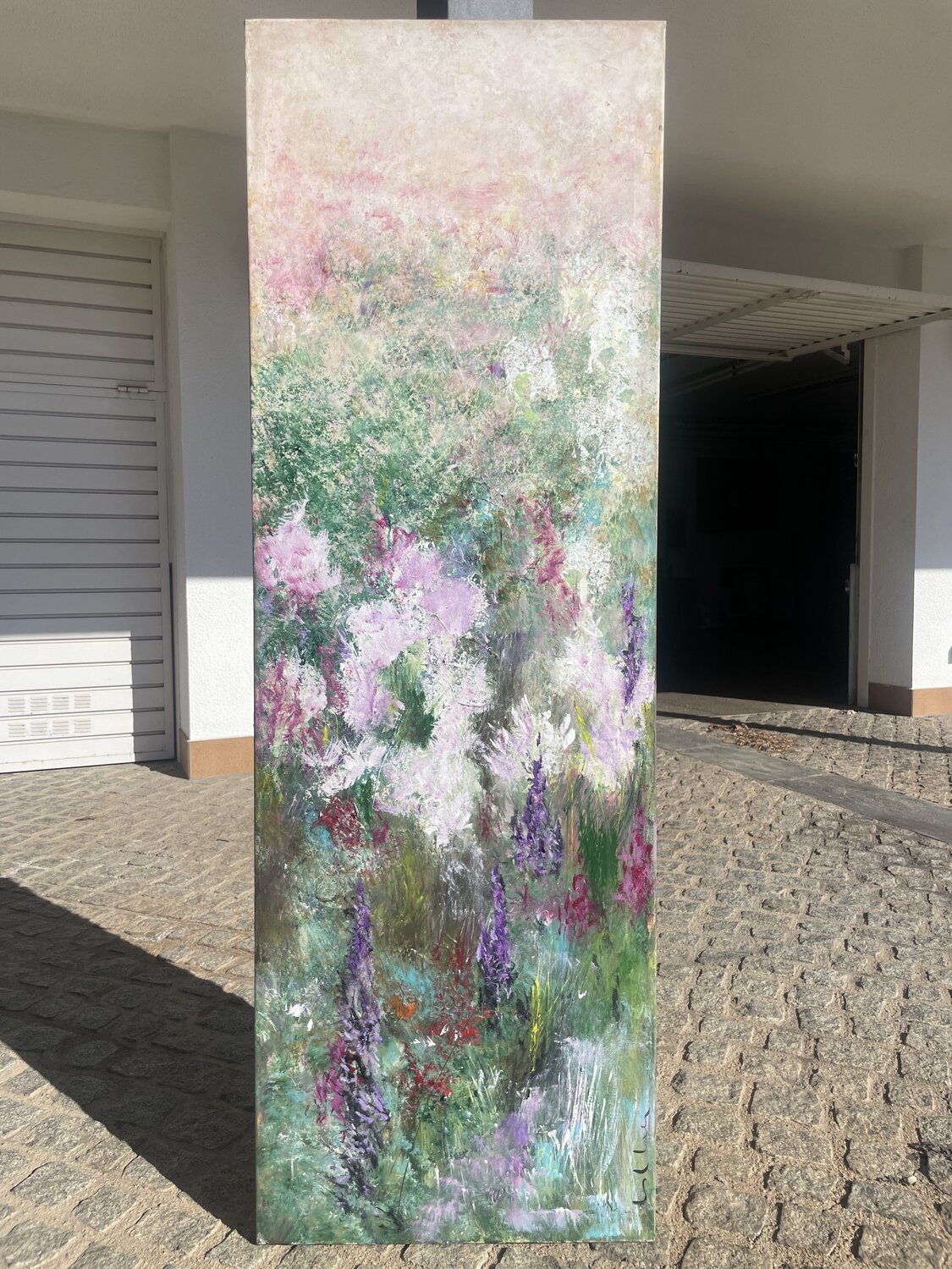 Tierra de Amapolas III Esther Tenedor Original painting for sale
