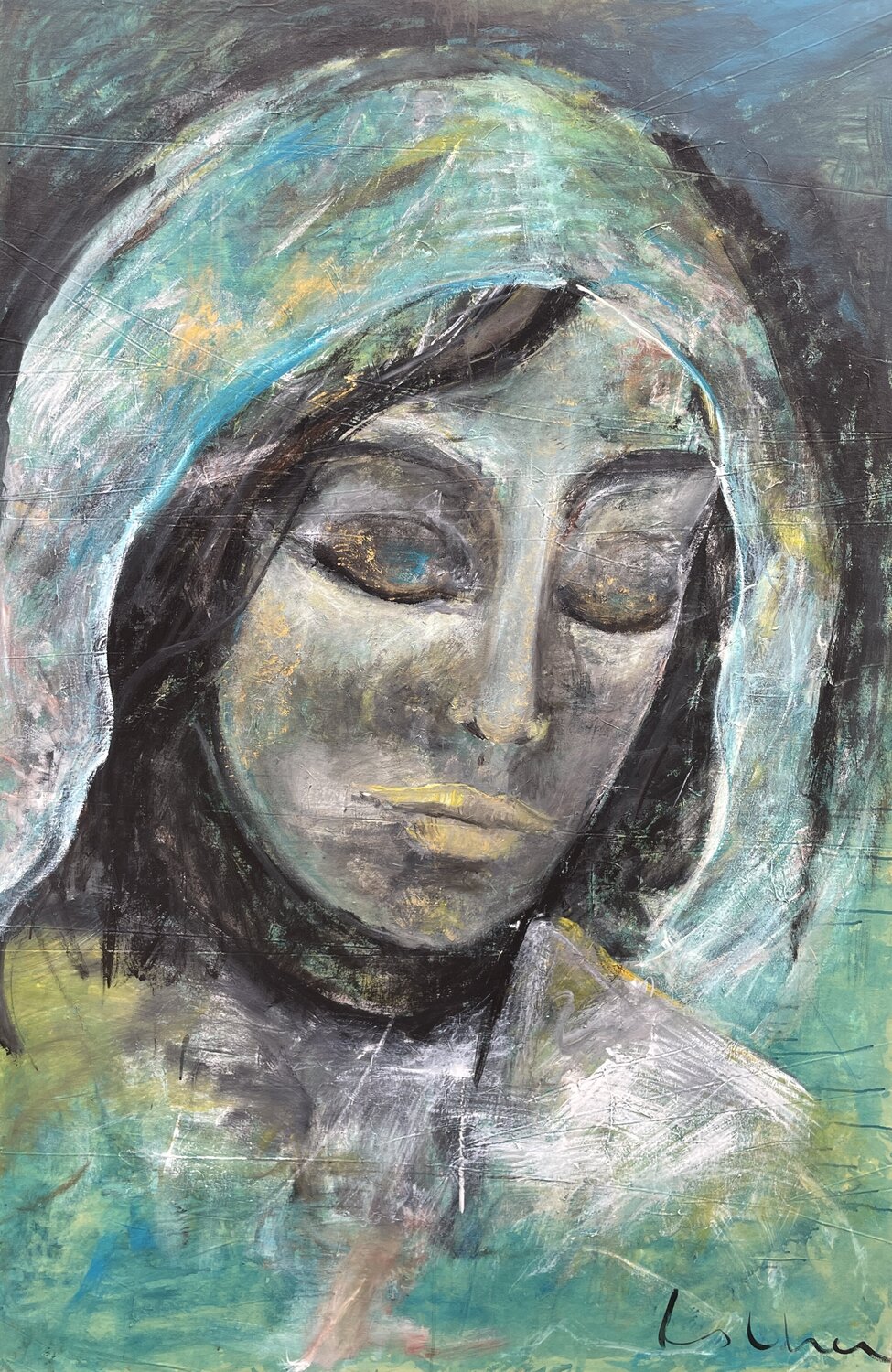 Serena Reflexión Esther Tenedor Original painting for sale