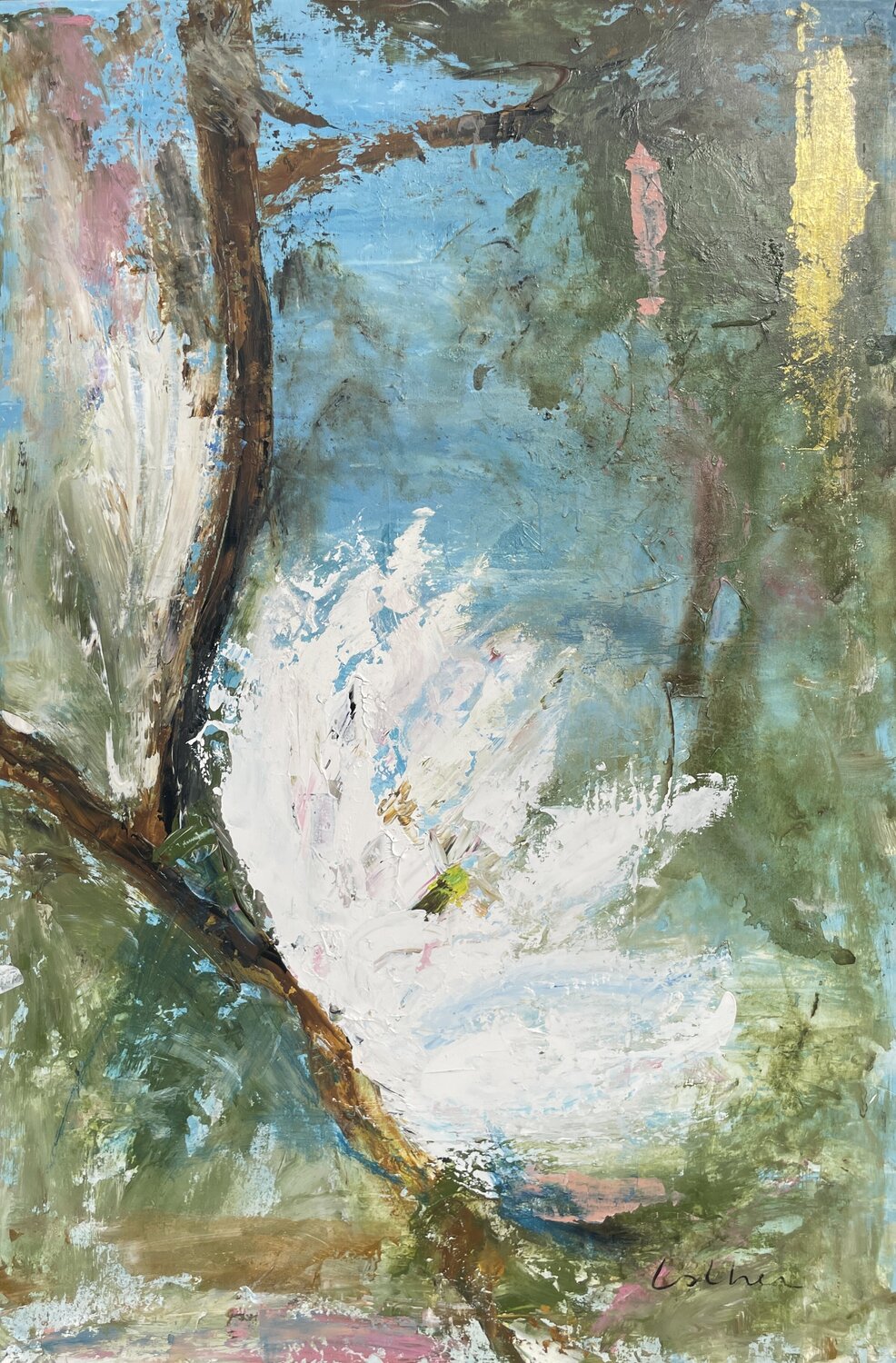 Enlluernar la llum Esther Tenedor Original painting for sale