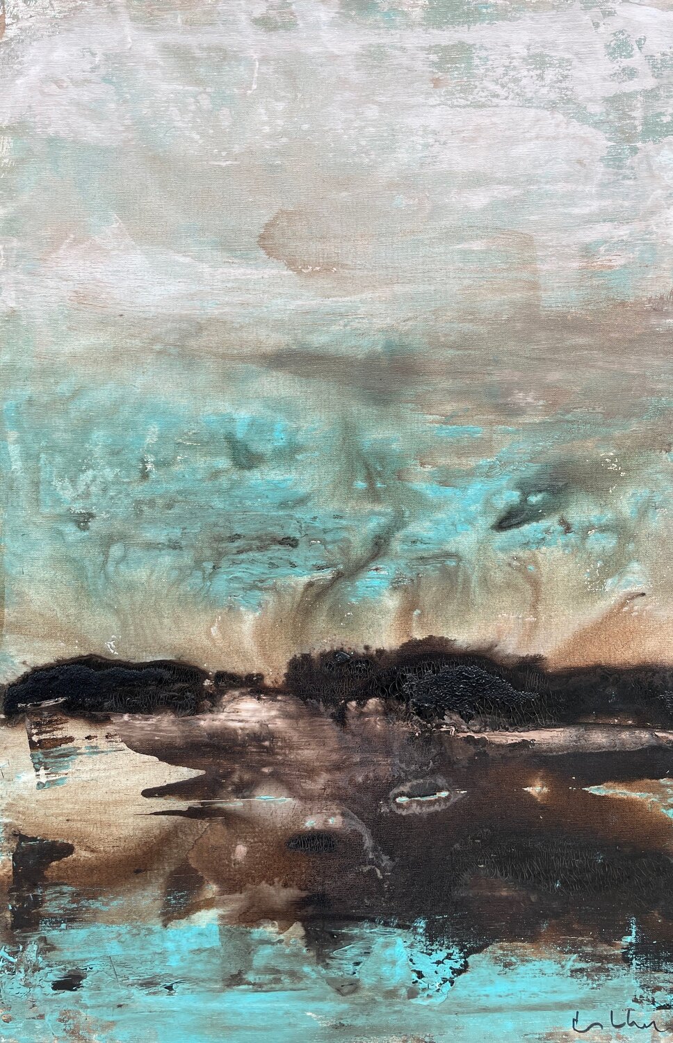 Hemisferis d'Aurores Esther Tenedor Original painting for sale