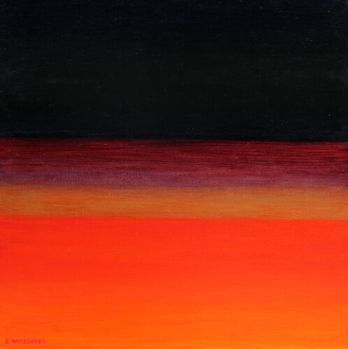 Paysage rouge en contraste by Eric Winzenried, Painting for Sale on Select