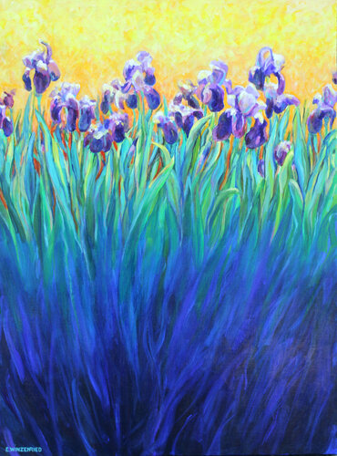 Iris en contre-jour by Eric Winzenried, Painting for Sale on Select