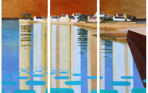 Triptyque St Cado paisible by Eric Winzenried, Painting for Sale on Select