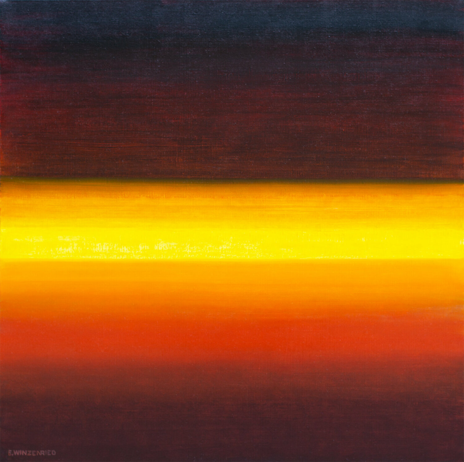 Paysage du philosophe méditant Eric Winzenried Original painting for sale