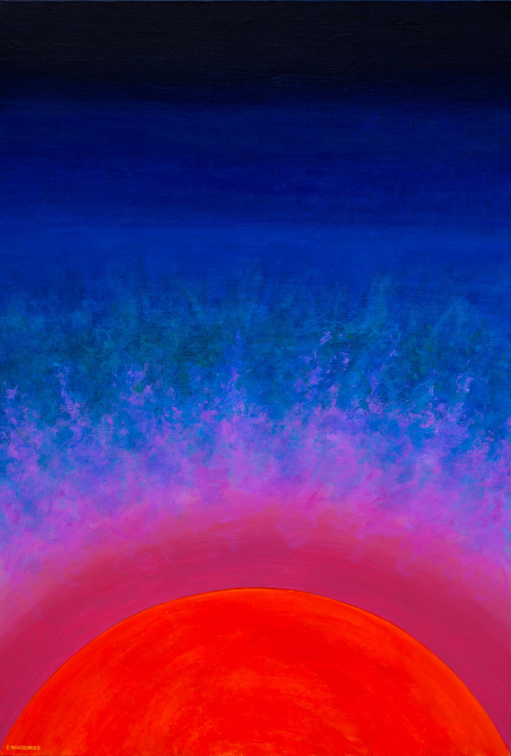 Schumann resonance landscape Eric Winzenried Original painting for sale