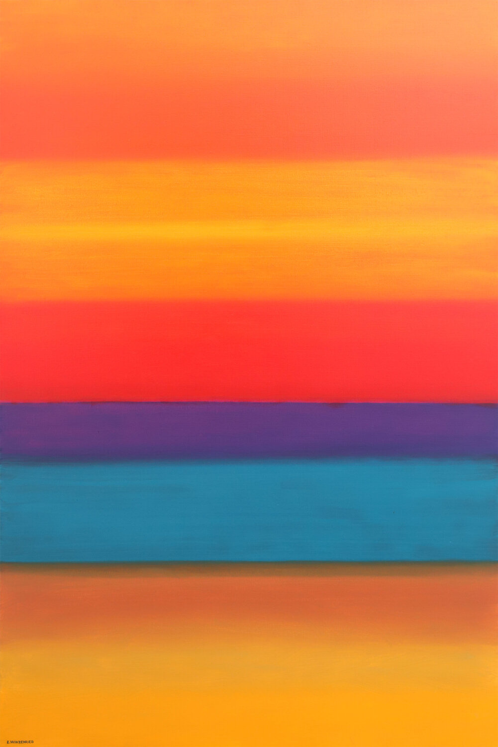 Paysage du renouveau Eric Winzenried Original painting for sale