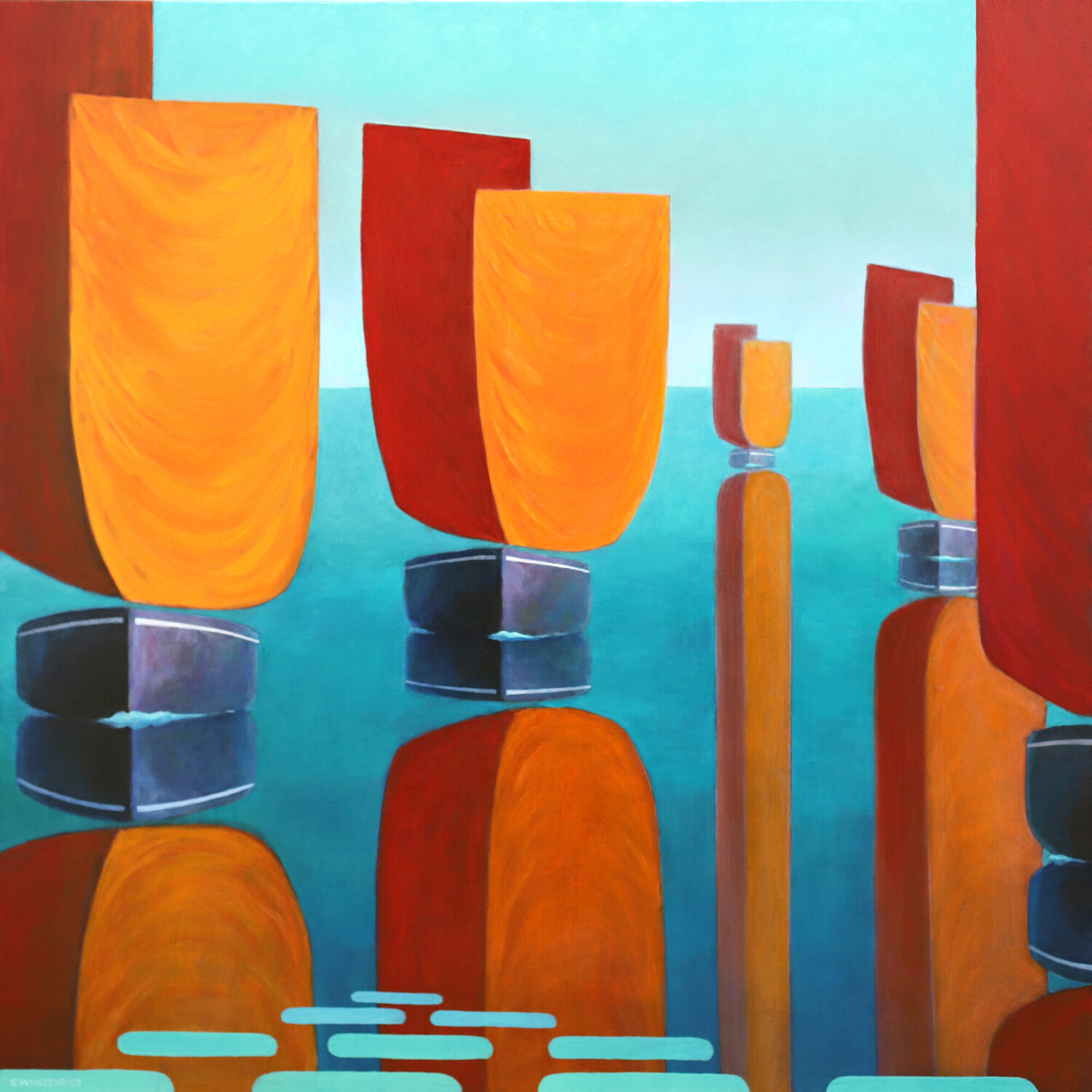 Régate boléro 2 Eric Winzenried Original painting for sale