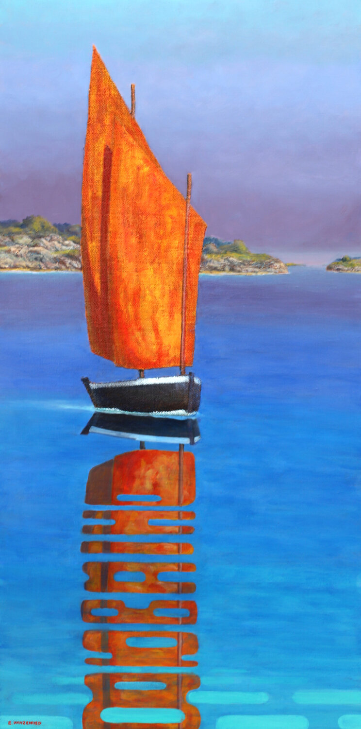 Sinago imaginaire en matière Eric Winzenried Original painting for sale