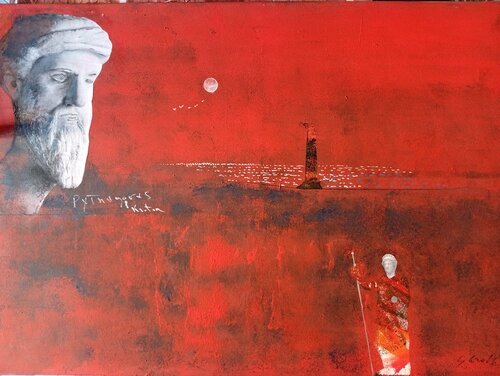 PYTHAGORAS of KROTON by Giancarlo Siniscalchi, Painting for Sale on Select