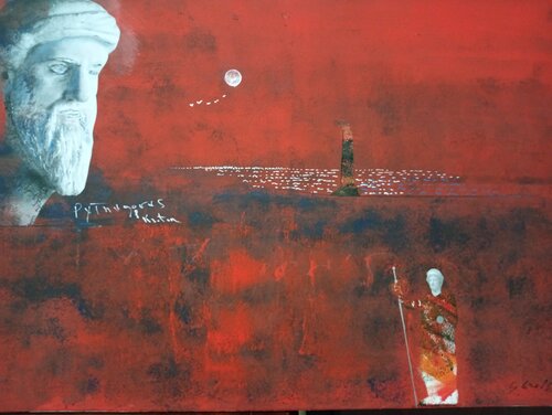PYTHAGORAS of KROTON by Giancarlo Siniscalchi, Painting for Sale on Select