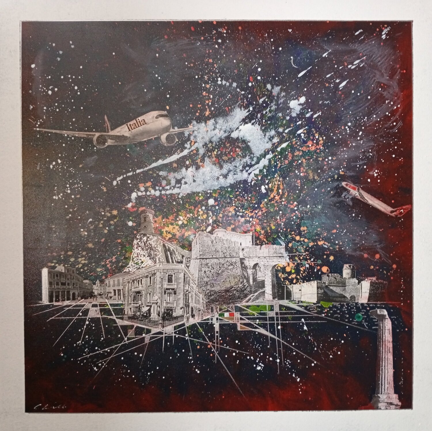 CASTELLI DI CALABRIA Giancarlo Siniscalchi Original painting for sale