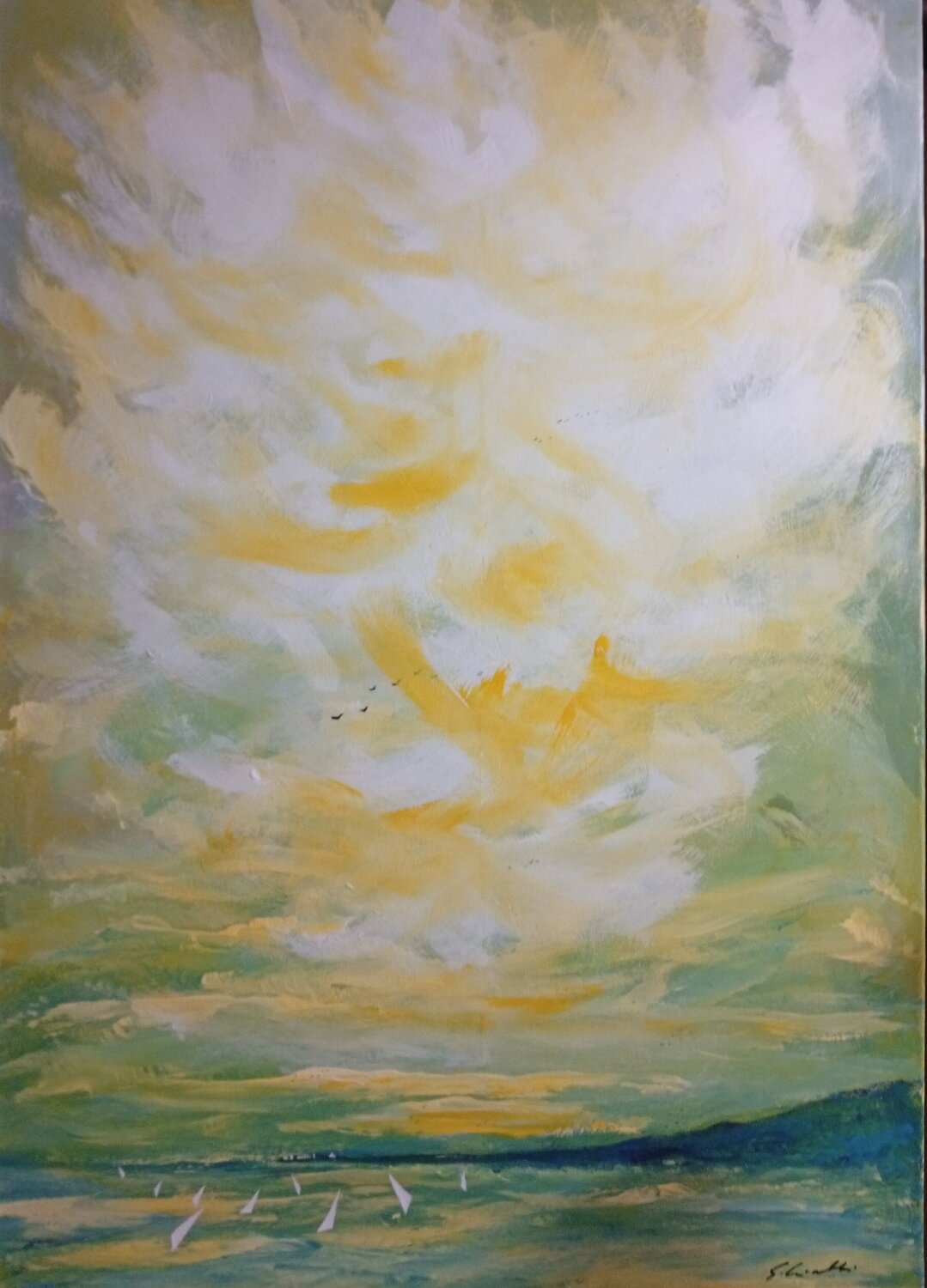 Nuvole Giancarlo Siniscalchi Original painting for sale