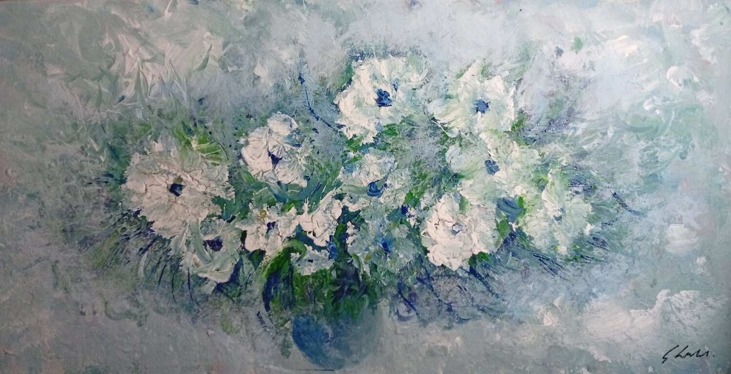 Vaso con fiori Giancarlo Siniscalchi Original painting for sale