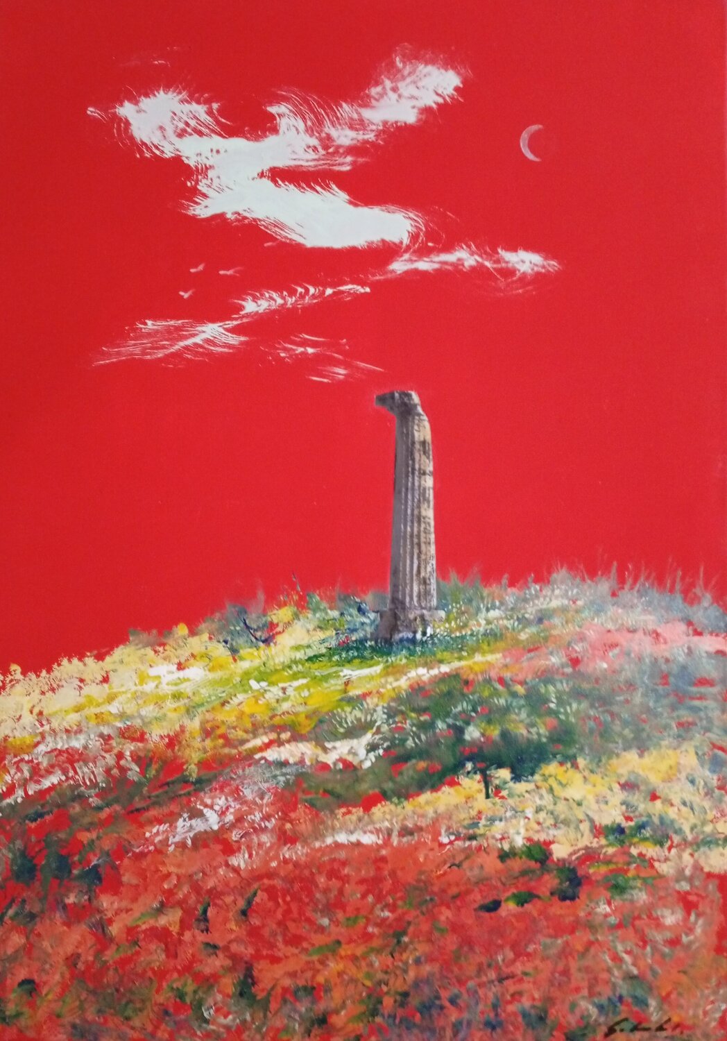 Tra Passato e presente (paesaggio) Giancarlo Siniscalchi Original painting for sale