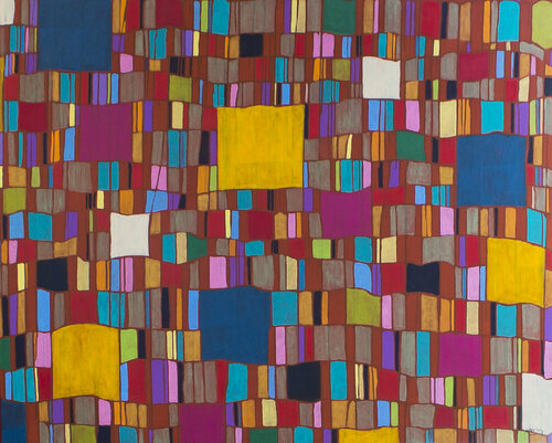 BEYOND THE GRIDS - A LIGHTS CELEBRATION - (TRACES SERIES) by Marc Laffolay, Painting for Sale on Select