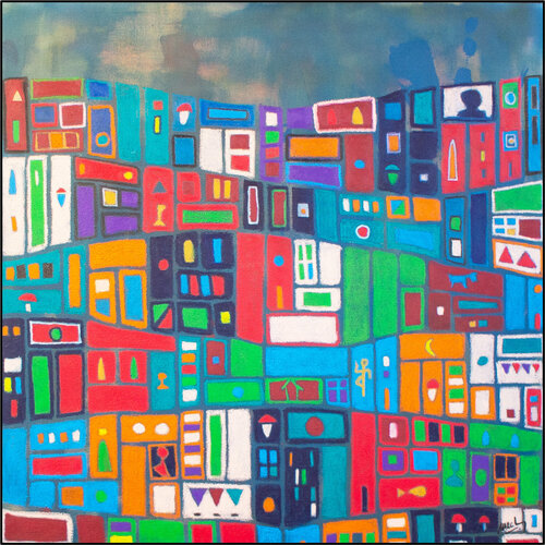 A CITY IN THE DUSK by Marc Laffolay, Painting for Sale on Select