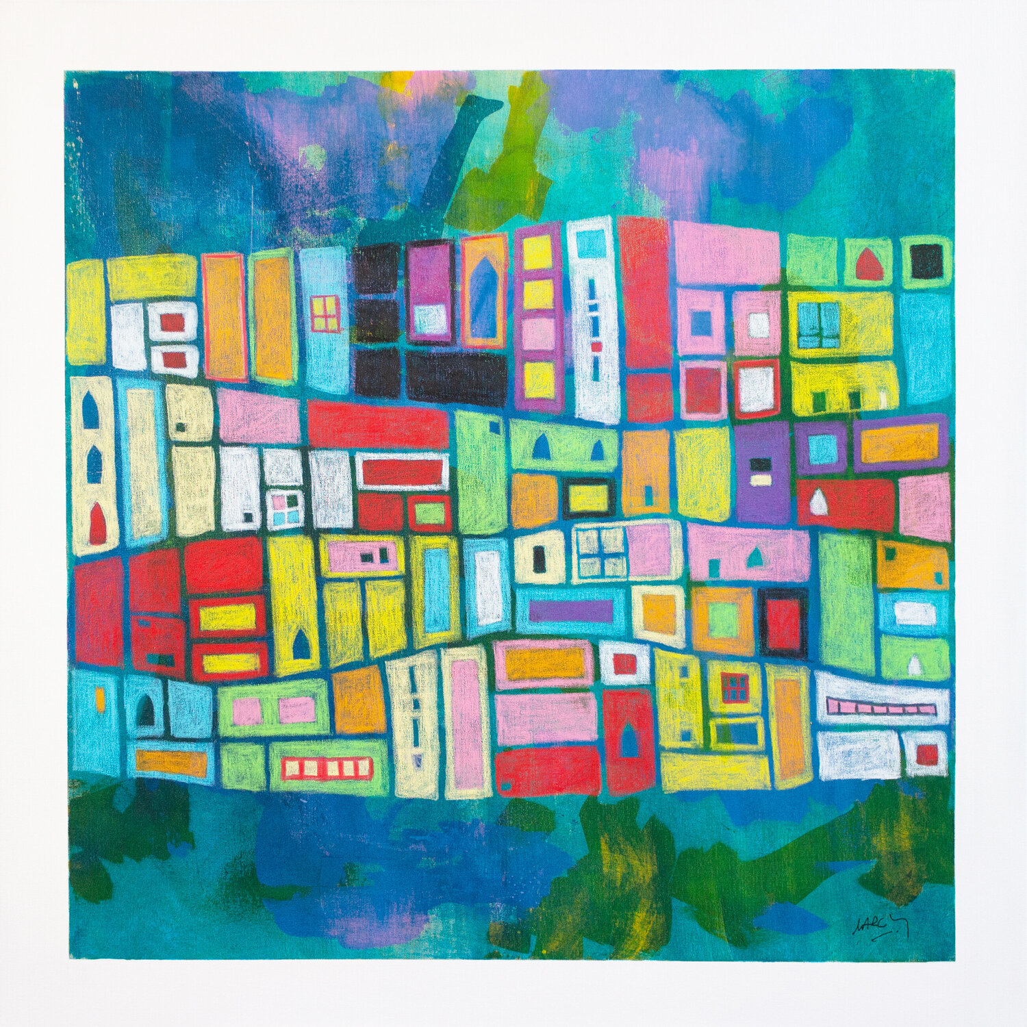 A SWEET CITY Marc Laffolay Original painting for sale