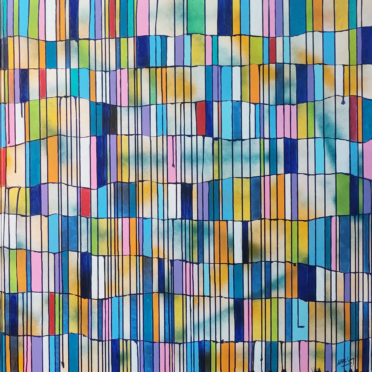 RAIN GAMES Marc Laffolay Original painting for sale