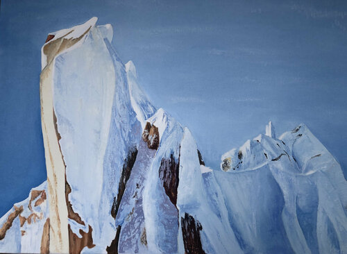 L'aiguille du midi by Odile Pinto-Corbin, Painting for Sale on Select