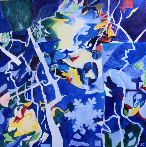 Les quatre saisons : Jardin de Glace von Odile Pinto-Corbin, Malerei kaufen auf Select