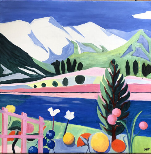 Suisse : Printemps by Odile Pinto-Corbin, Painting for Sale on Select