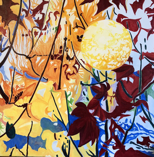 Les quatre saisons : soleil d'automne by Odile Pinto-Corbin, Painting for Sale on Select