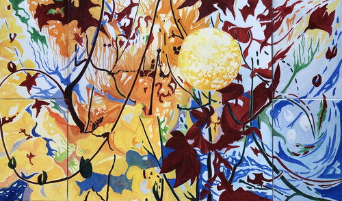 Le tourbillon de l'automne by Odile Pinto-Corbin, Painting for Sale on Select
