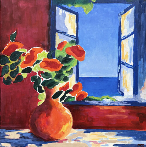 Le bouquet qui rêvait d'océan by Odile Pinto-Corbin, Painting for Sale on Select