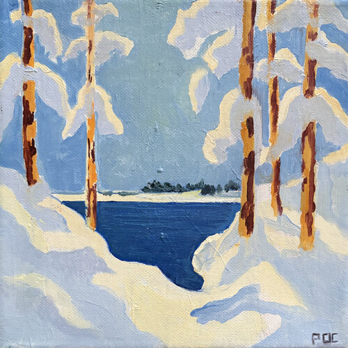 Silence d'hiver N°1 by Odile Pinto-Corbin, Painting for Sale on Select