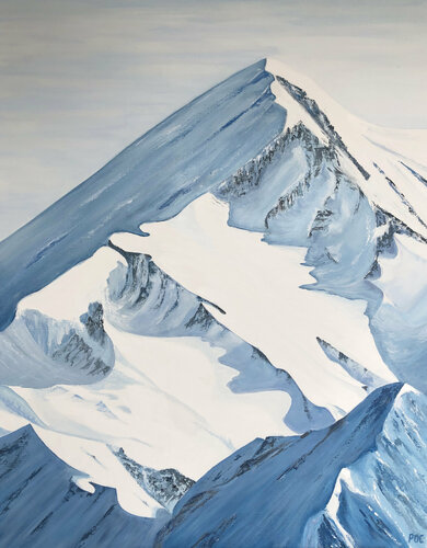 Montagne : Le Mont Blanc . by Odile Pinto-Corbin, Painting for Sale on Select