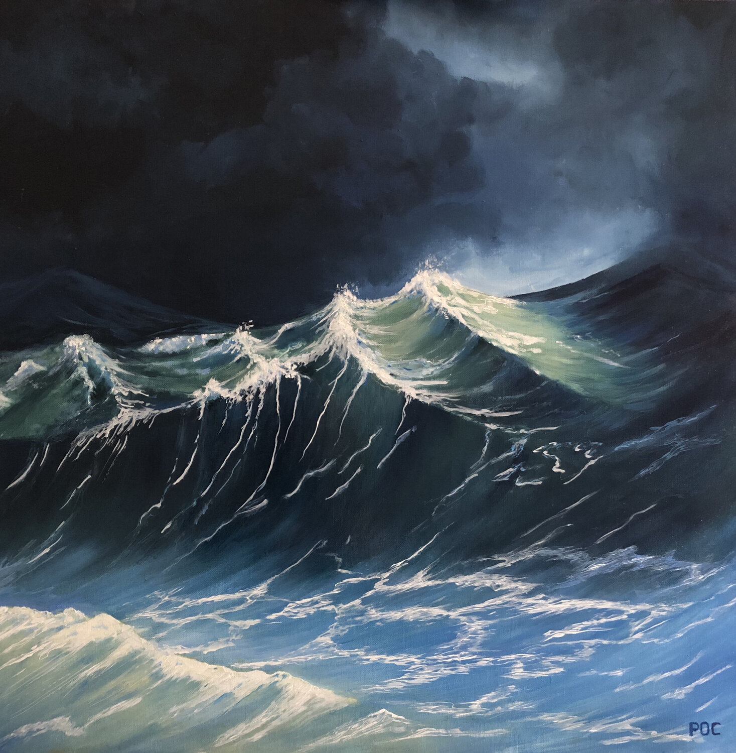 Tempête Odile Pinto-Corbin Original painting for sale