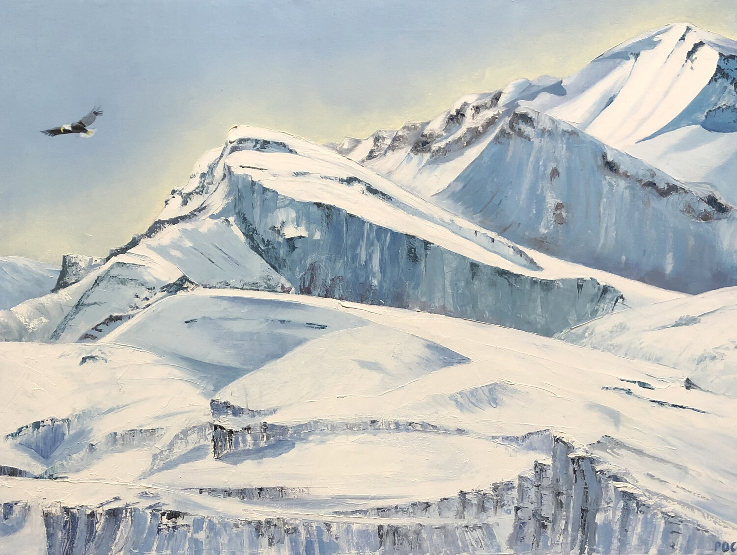 L'aigle Odile Pinto-Corbin Original painting for sale
