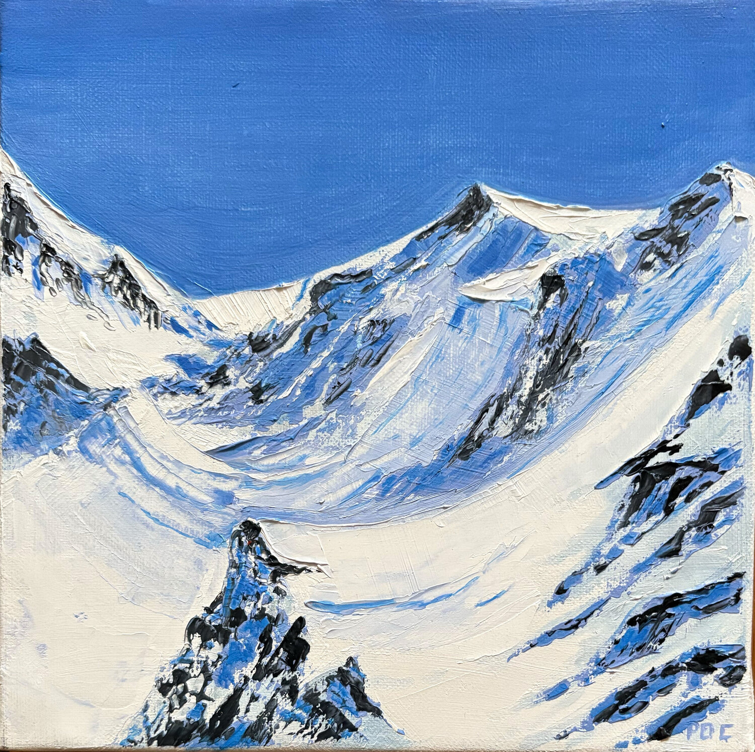 L'eclat des cimes Odile Pinto-Corbin Original painting for sale