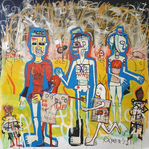 "Little conversations, ya tik- tok life" by Marc Rayner, Painting for Sale on Select