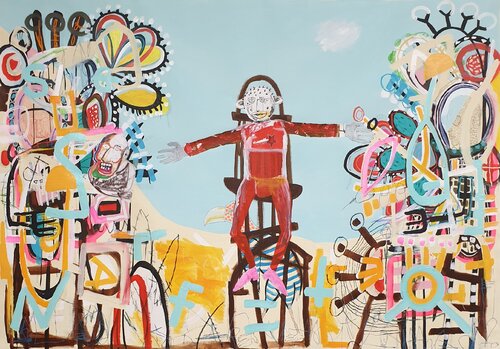 "The extrovert and the introverts" by Marc Rayner, Painting for Sale on Select