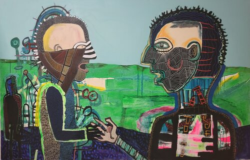 "Addicted to your gaze" by Marc Rayner, Painting for Sale on Select
