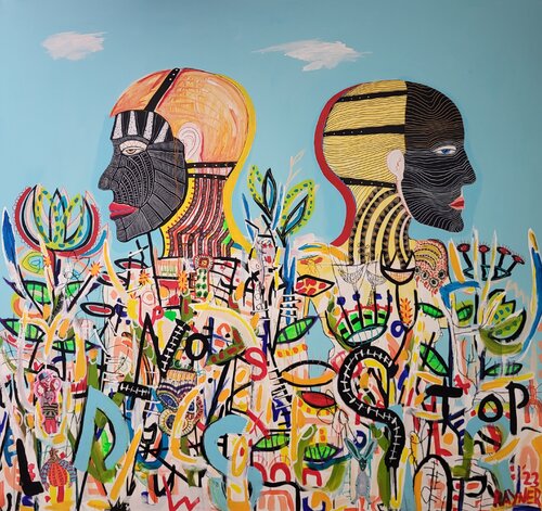 "Morning in the garden of the broken idol" by Marc Rayner, Painting for Sale on Select