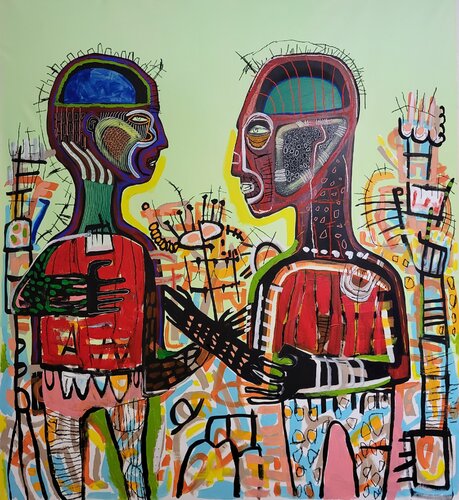 "We danced to Coltrane" by Marc Rayner, Painting for Sale on Select