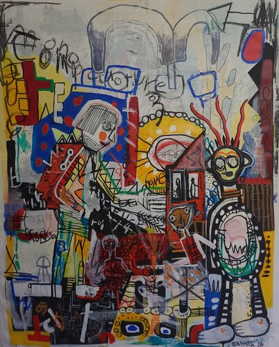 The future looks crowded by Marc Rayner, Painting for Sale on Select