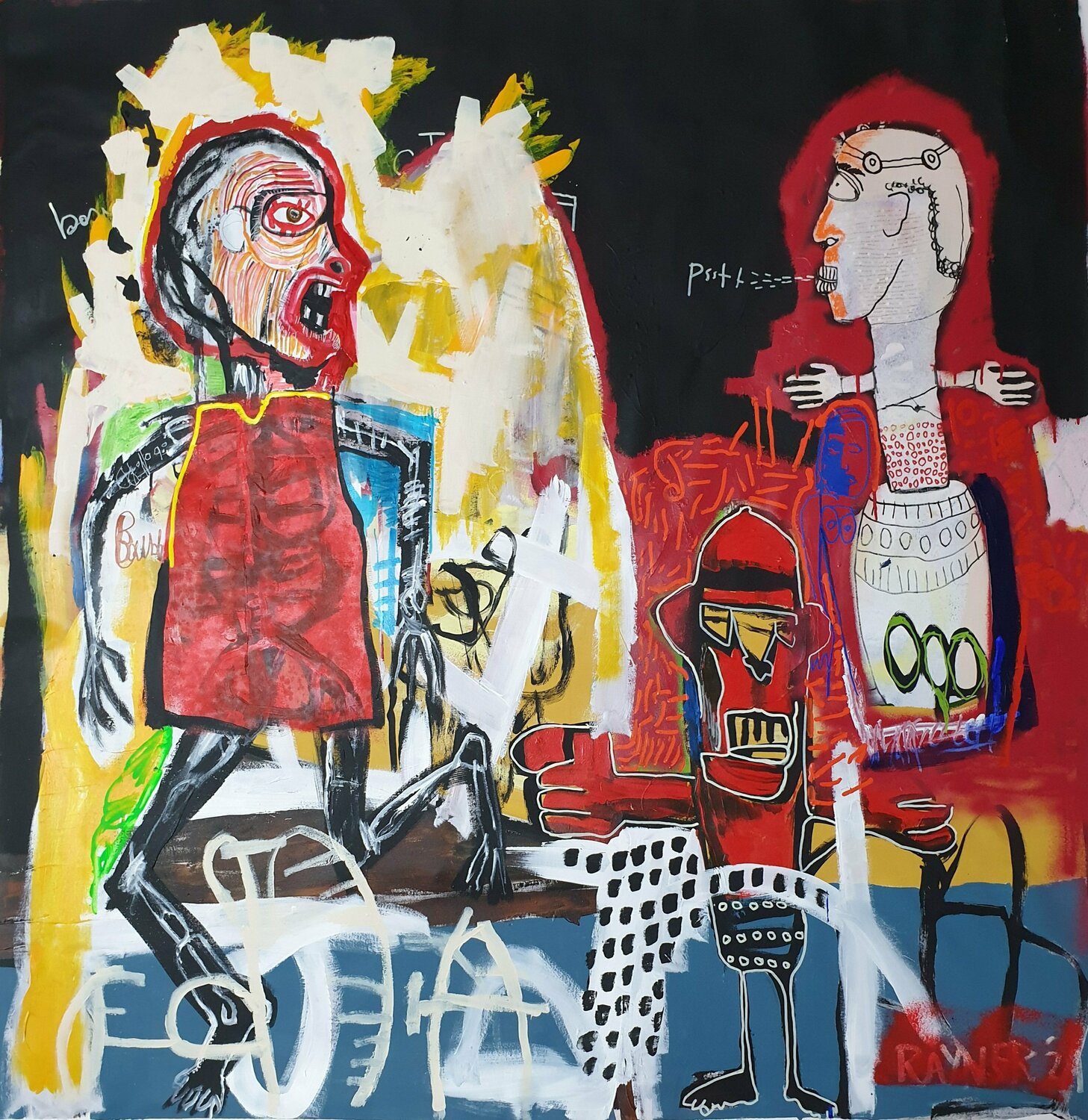 "White neoliths" Marc Rayner Original painting for sale