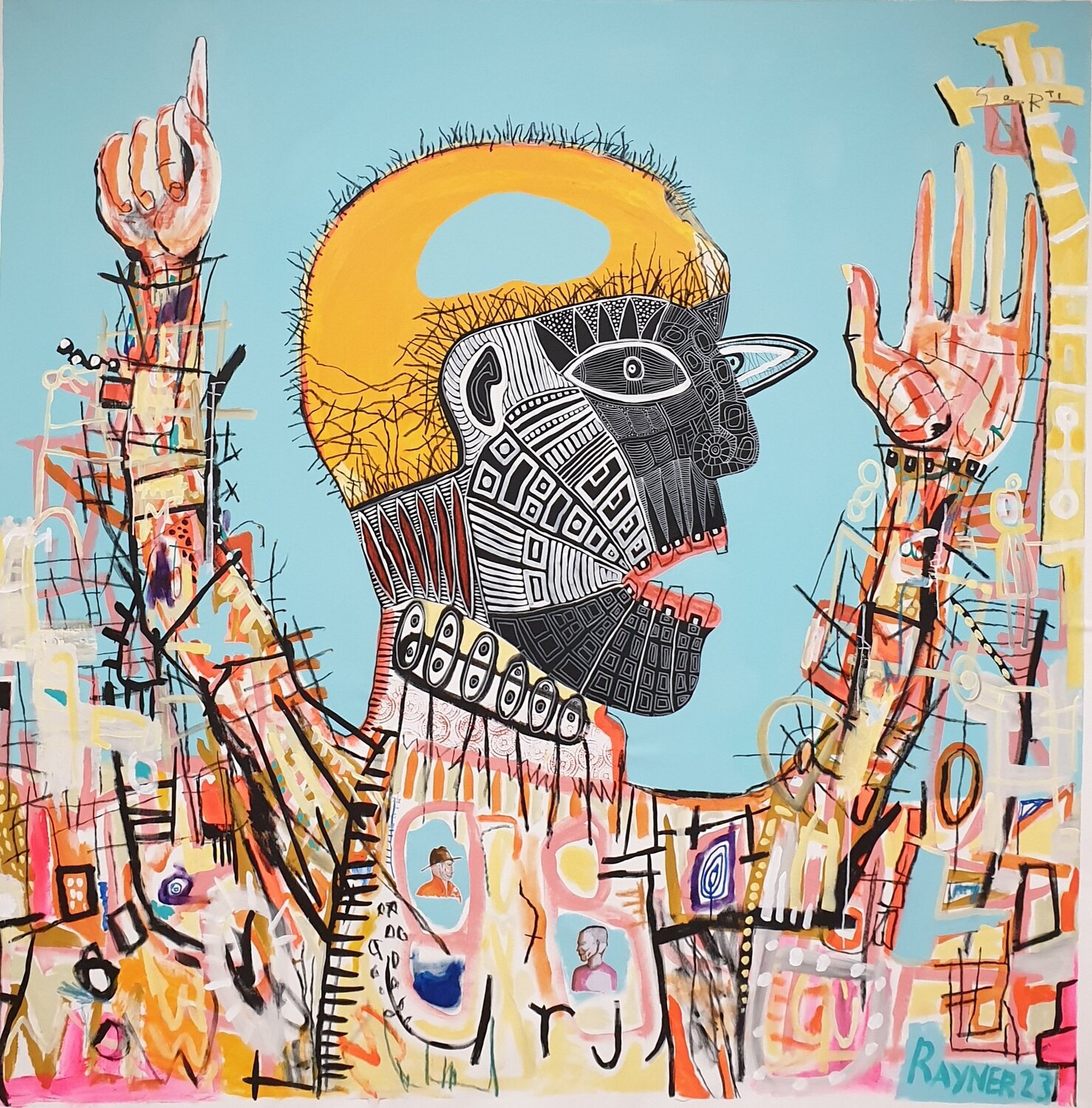 "Increased capacity diminished response" Marc Rayner Original painting for sale