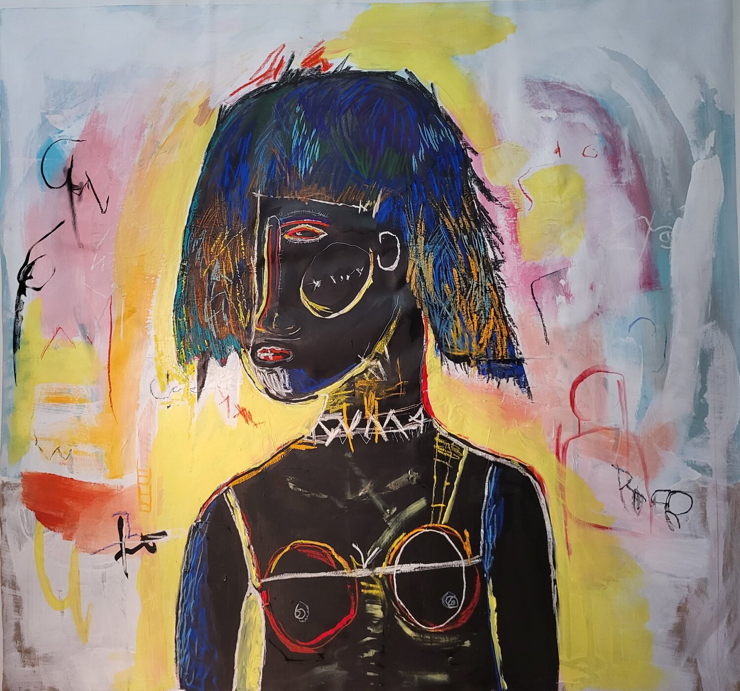 "Oh how I loved you and your new blue doo #2" Marc Rayner Original painting for sale