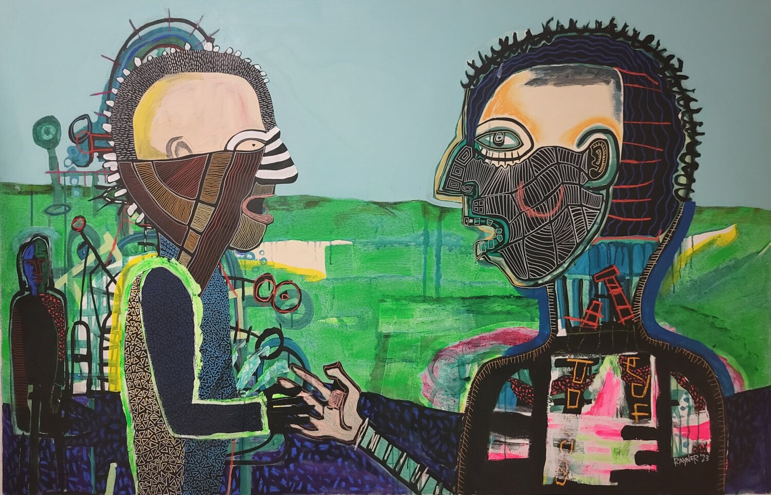 "Addicted to your gaze" Marc Rayner Original painting for sale