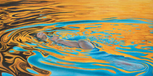 Yellow waves by Marco Busoni, Painting for Sale on Select