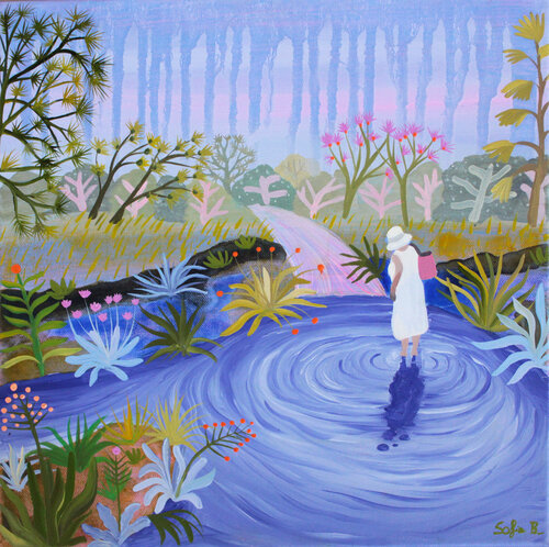 Street of water by Sofia Battisti, Painting for Sale on Select