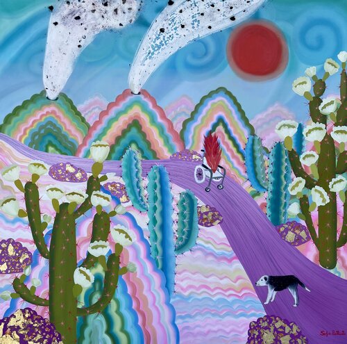 Big Red Sun by Sofia Battisti, Painting for Sale on Select